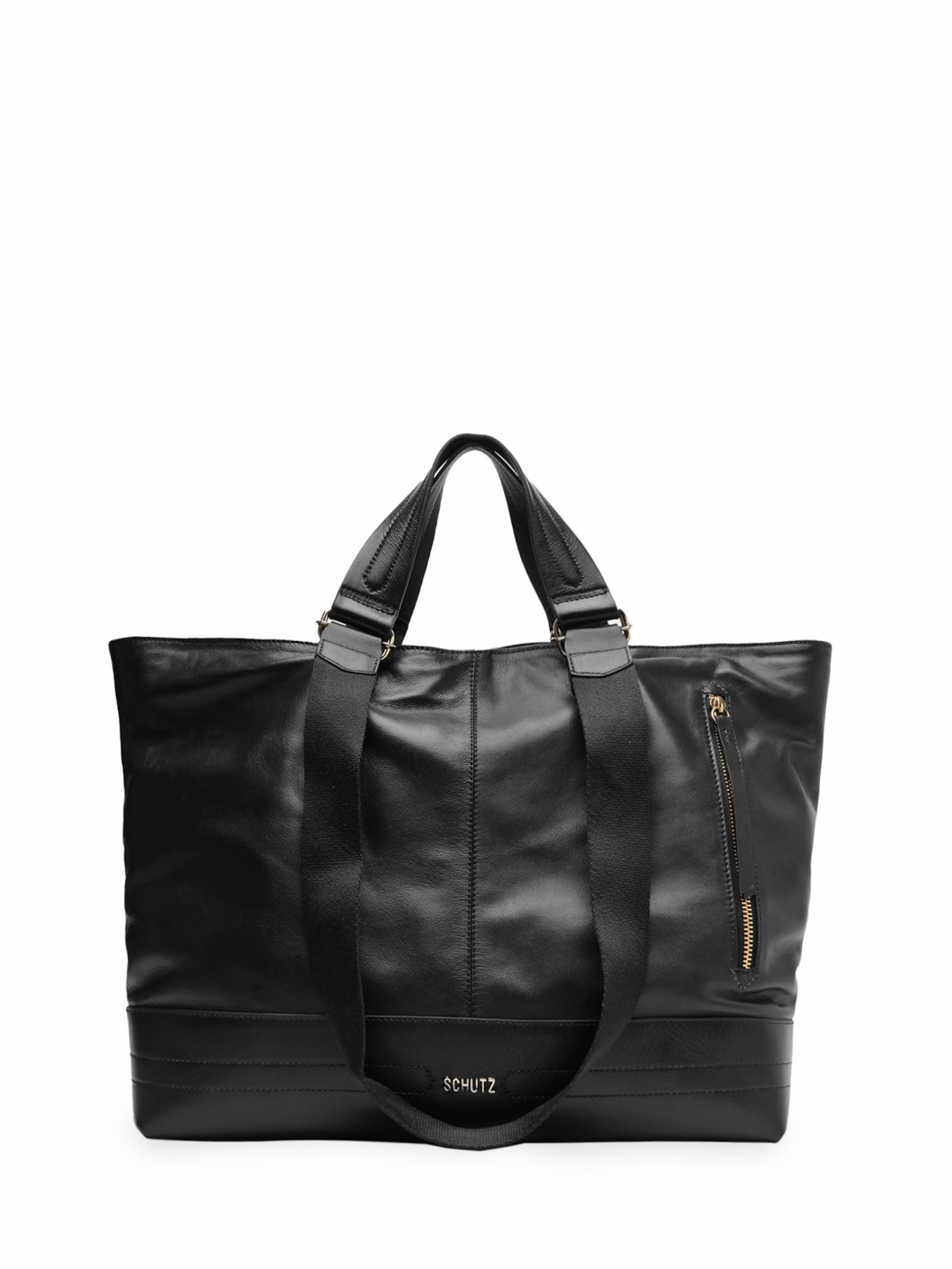Bolsa Feminina Shopping Couro - Preto