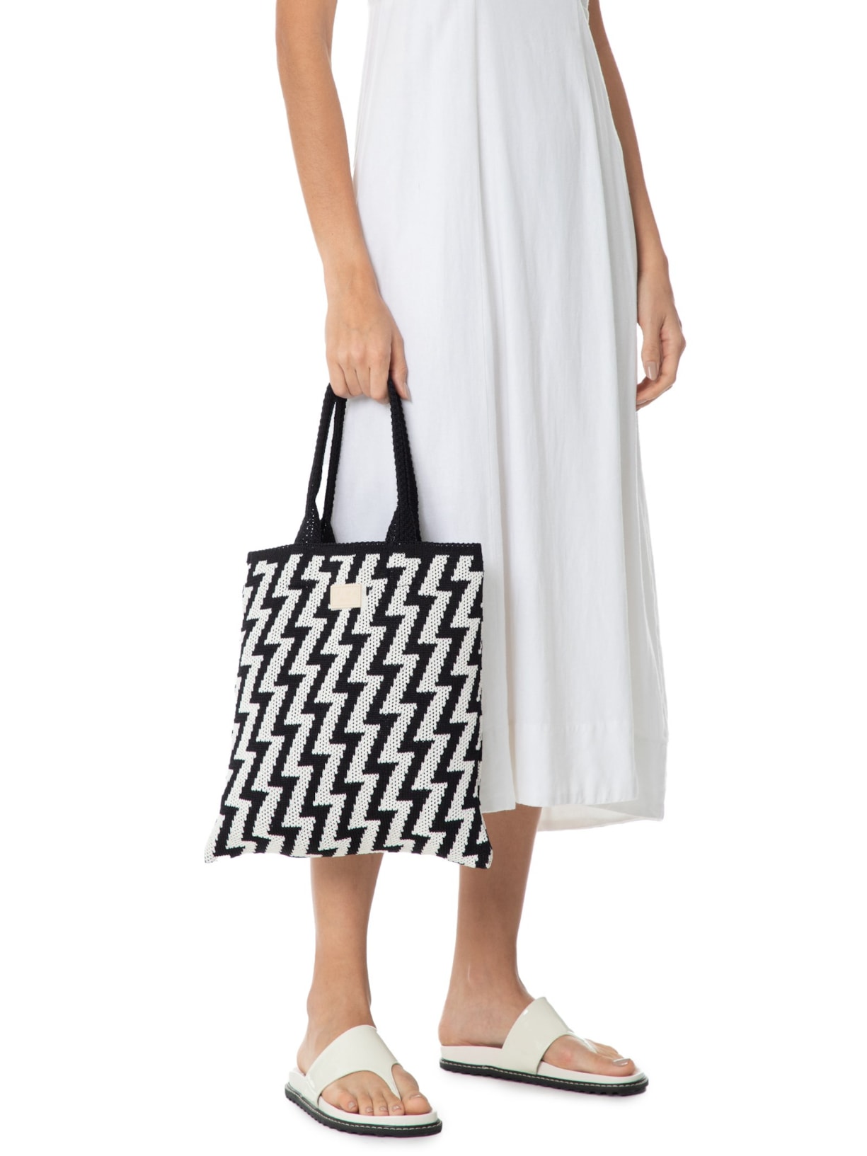 Bolsa Feminina Shopping Crochê Eletrizzante Grande Preto Brizza Arezzo