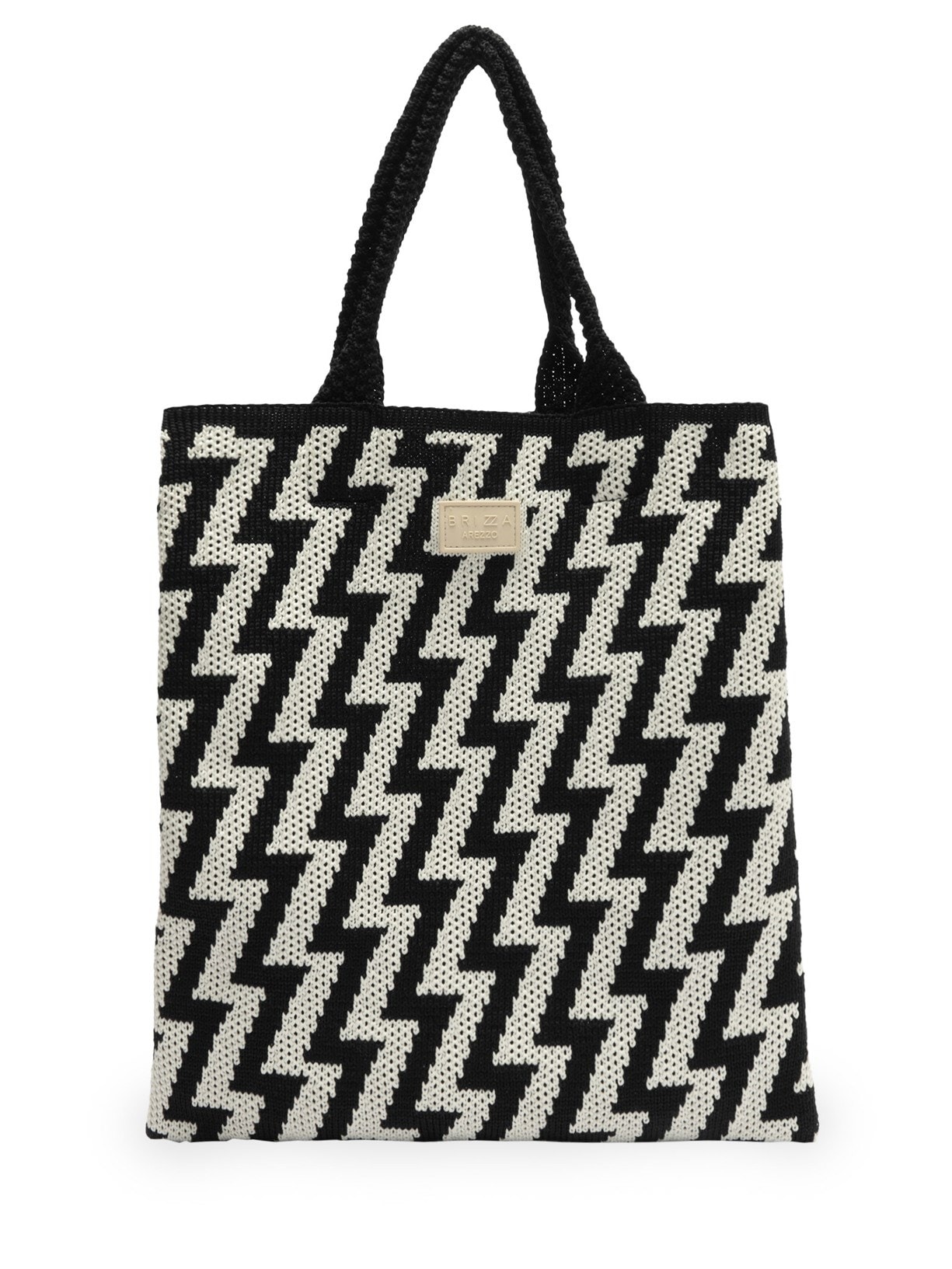 Bolsa Feminina Shopping Crochê Eletrizzante Grande Preto Brizza Arezzo