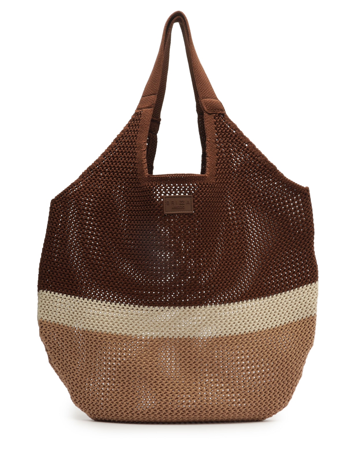 Bolsa Feminina Shopping Crochê Grande - Marrom