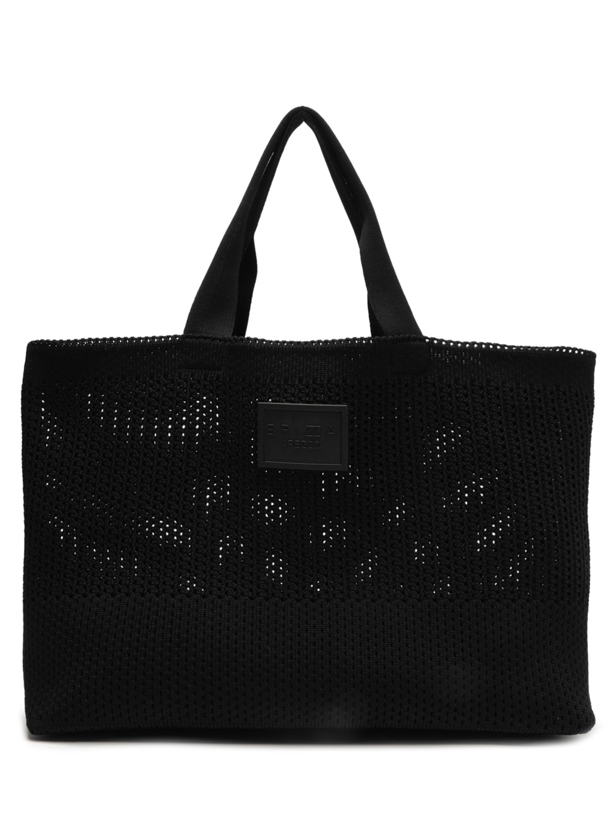 Bolsa Feminina Shopping Crochê Grande - Preto