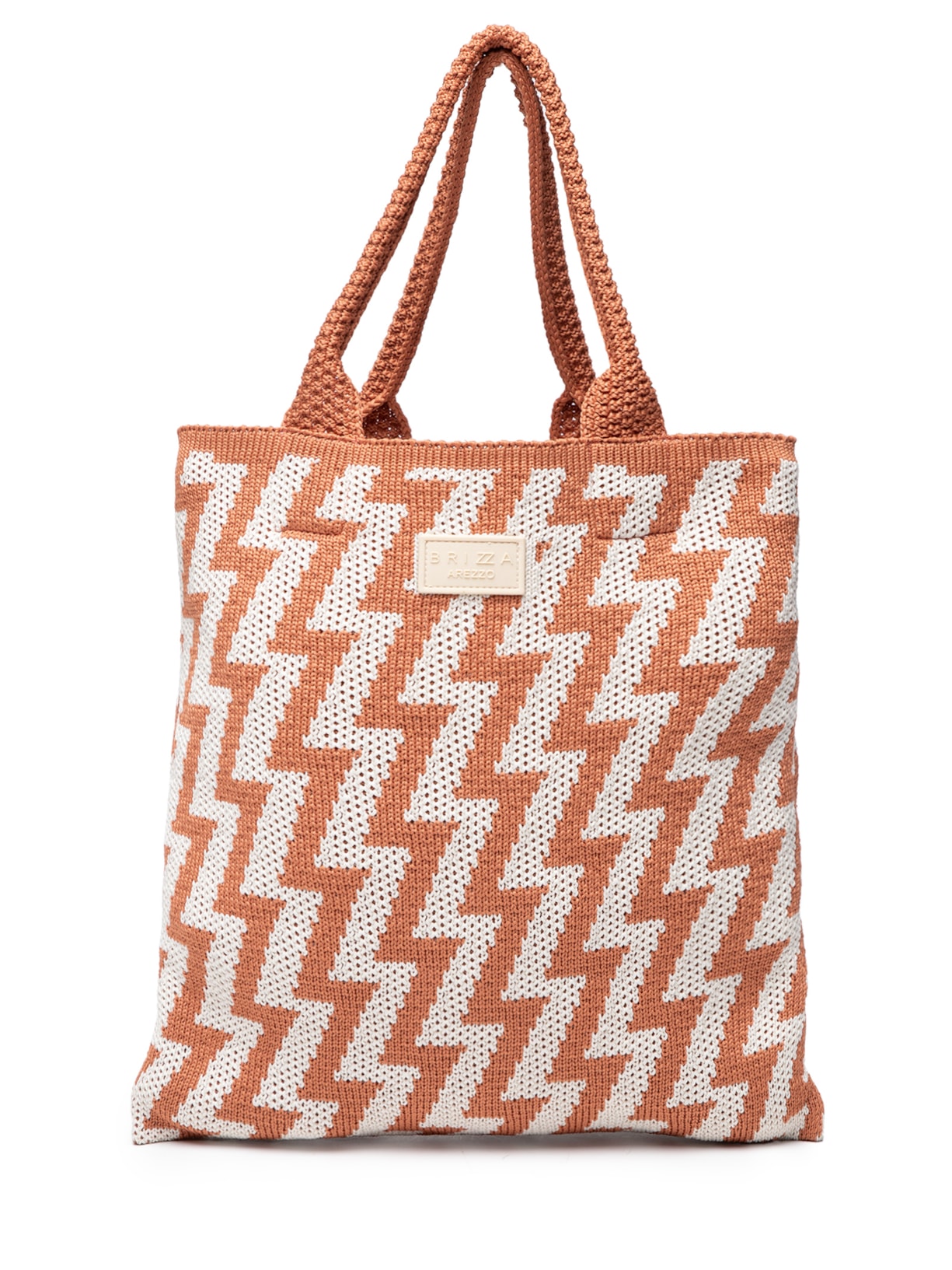 Bolsa Feminina Shopping Crochet Eletrizzante Grande - Marrom