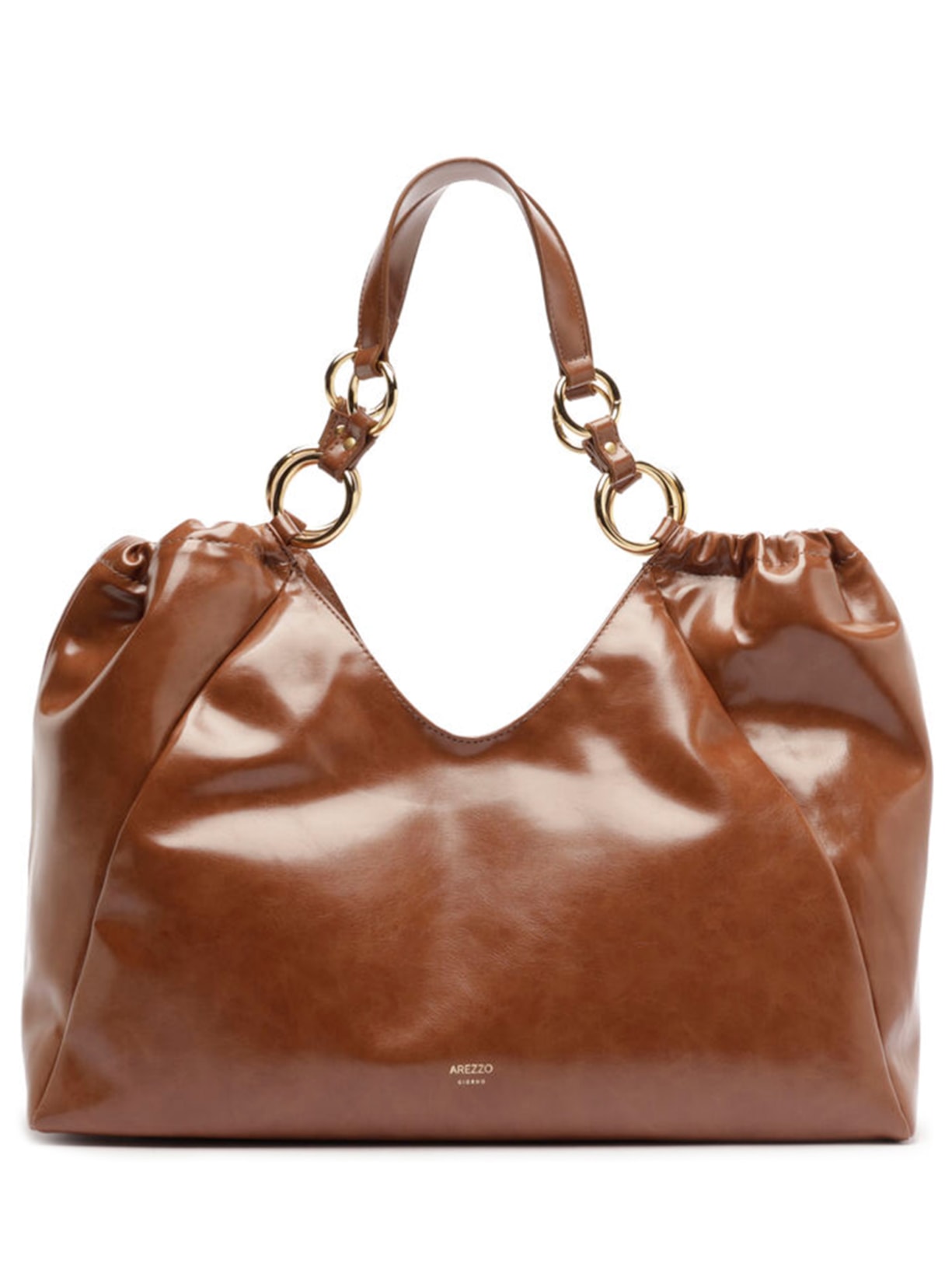 Bolsa Feminina Shopping Grande Argolas - Marrom