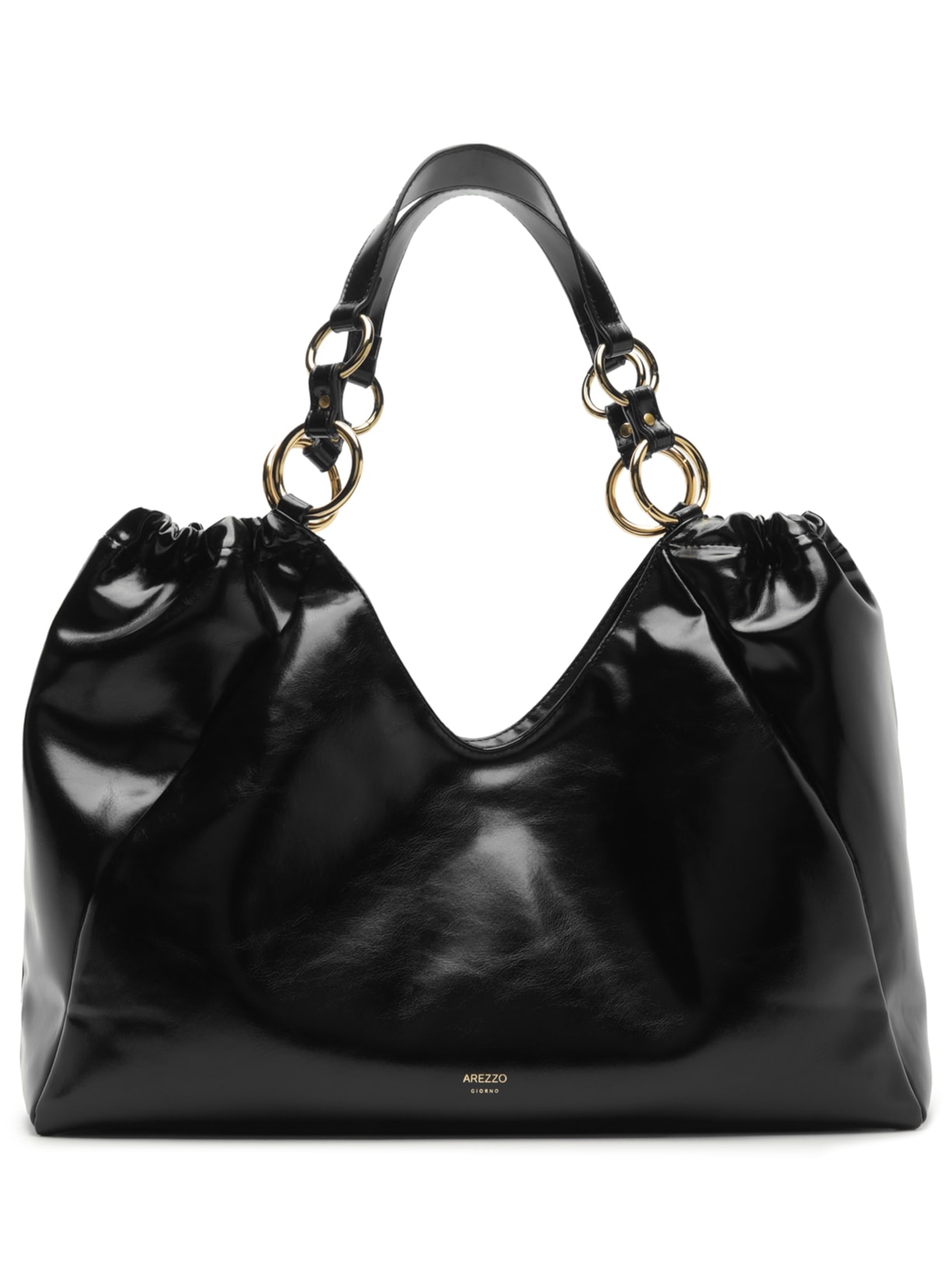 Bolsa Feminina Shopping Grande Argolas - Preto