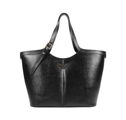Bolsa Feminina Shopping Grande Couro - Preto