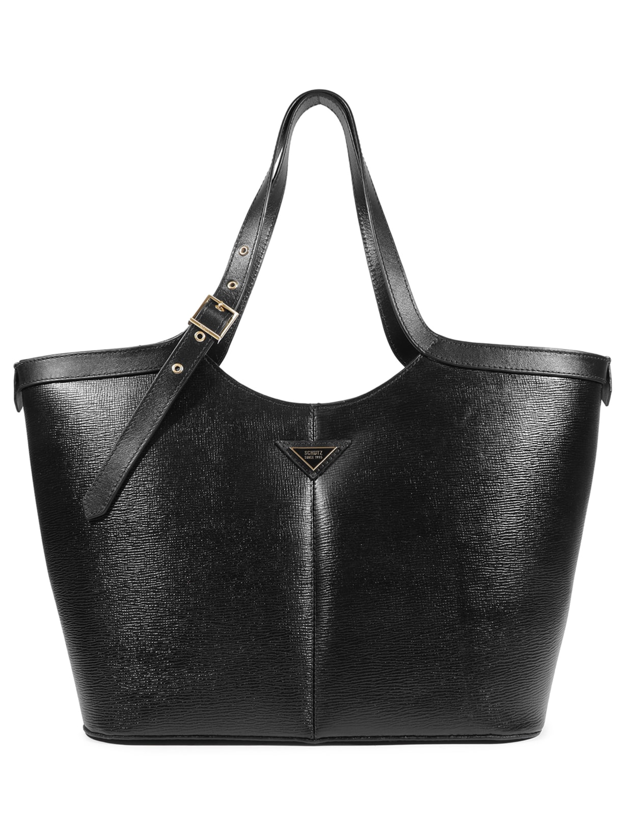 Bolsa Feminina Shopping Grande Couro - Preto