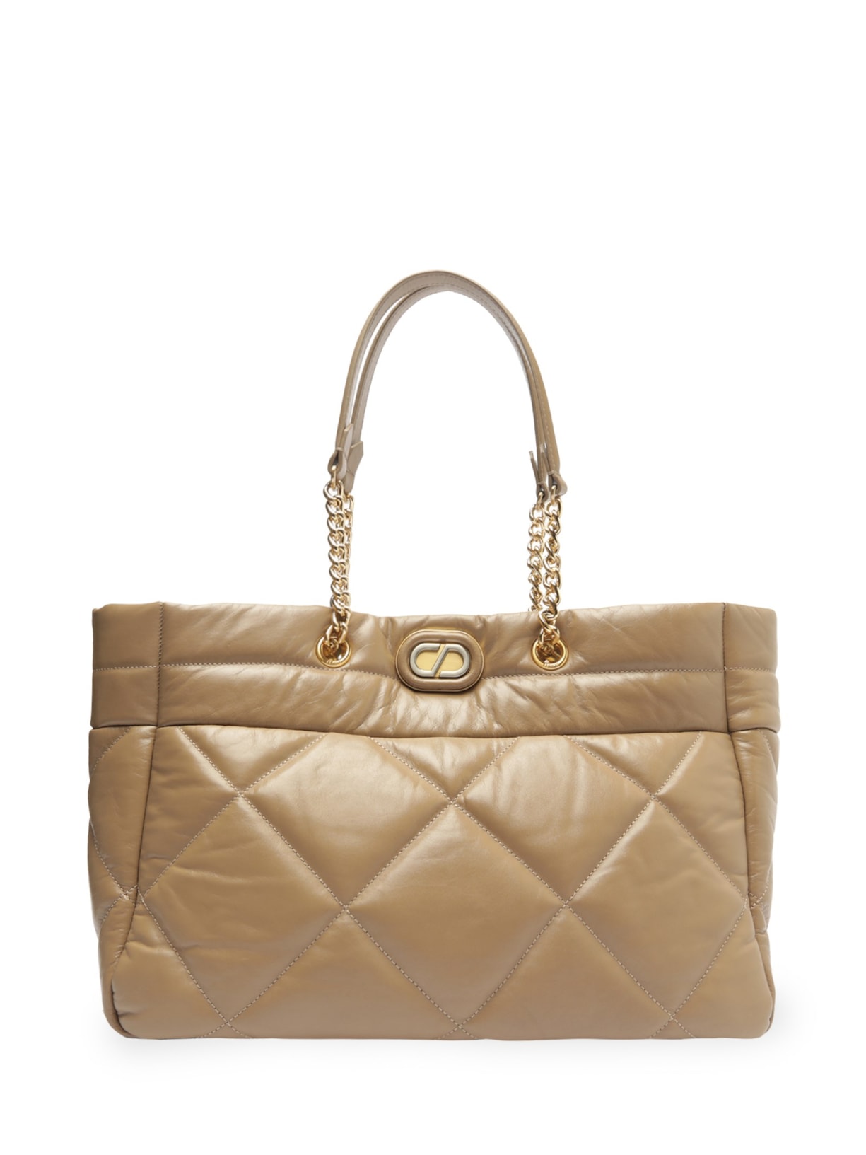 Bolsa Feminina Shopping Grande Dazzle Couro - Bege