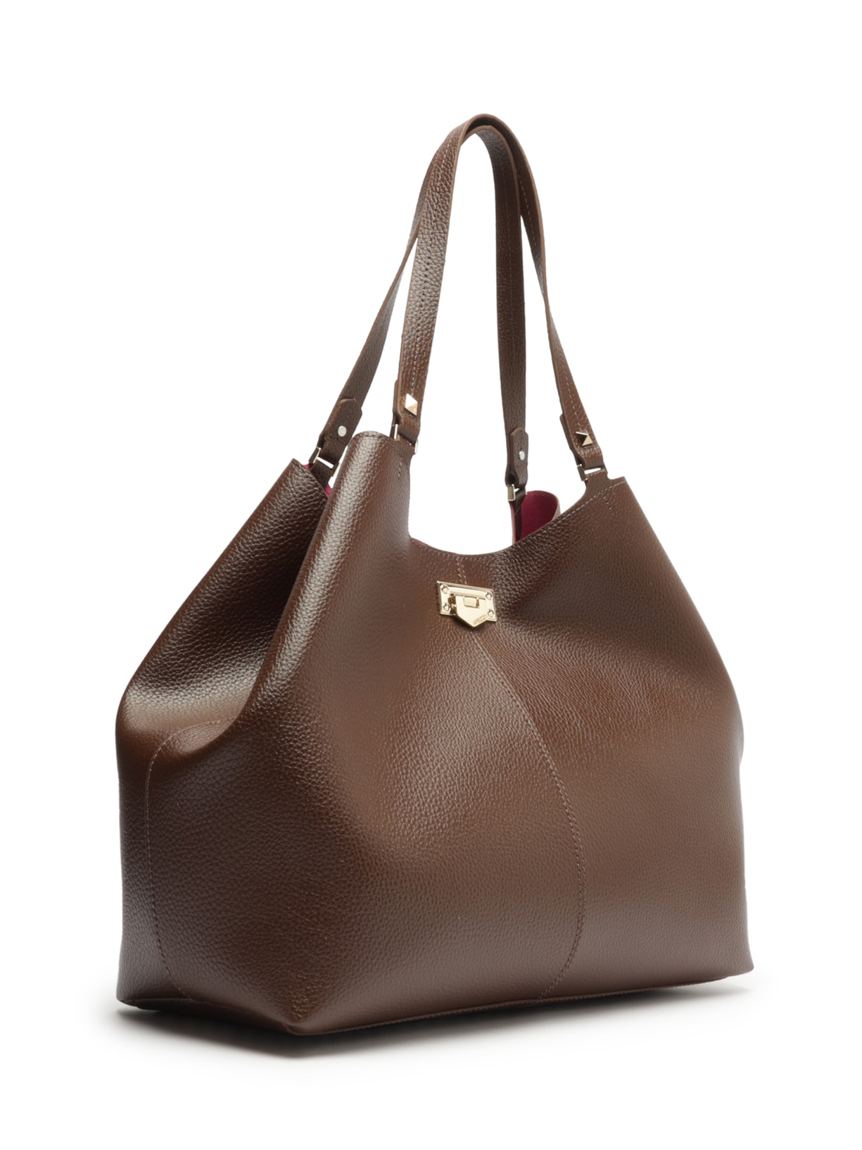 Bolsa Feminina Shopping Grande Encaixe Metal Marrom Arezzo