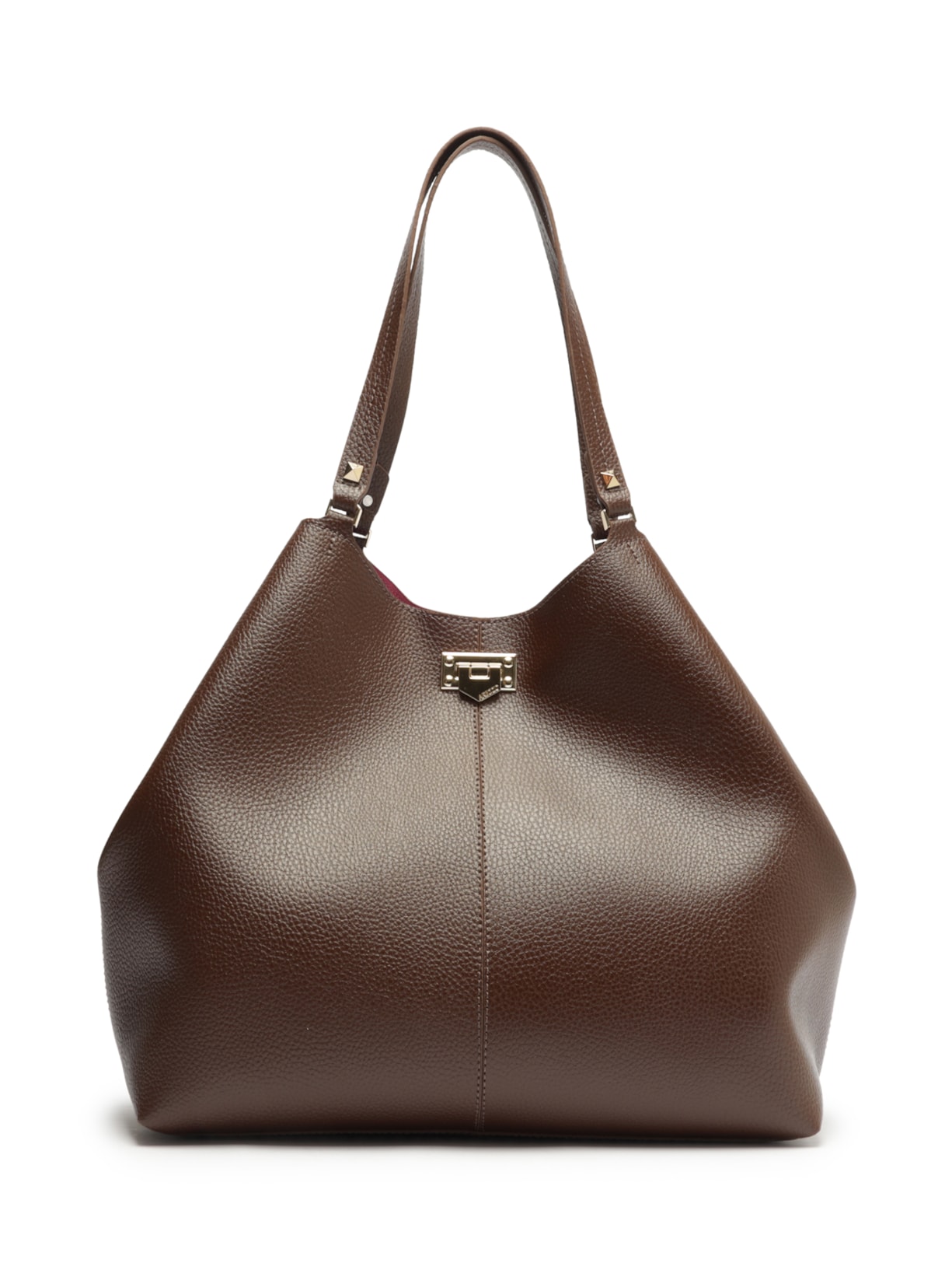 Bolsa Feminina Shopping Grande Encaixe Metal - Marrom