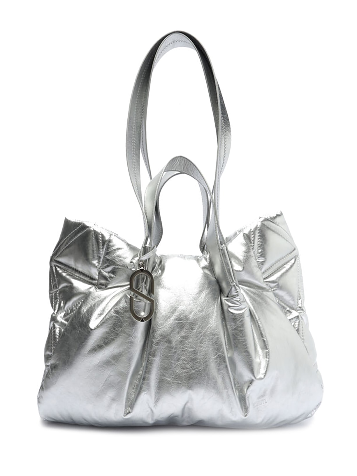 Bolsa Feminina Shopping Grande Matelassê Prata Schutz