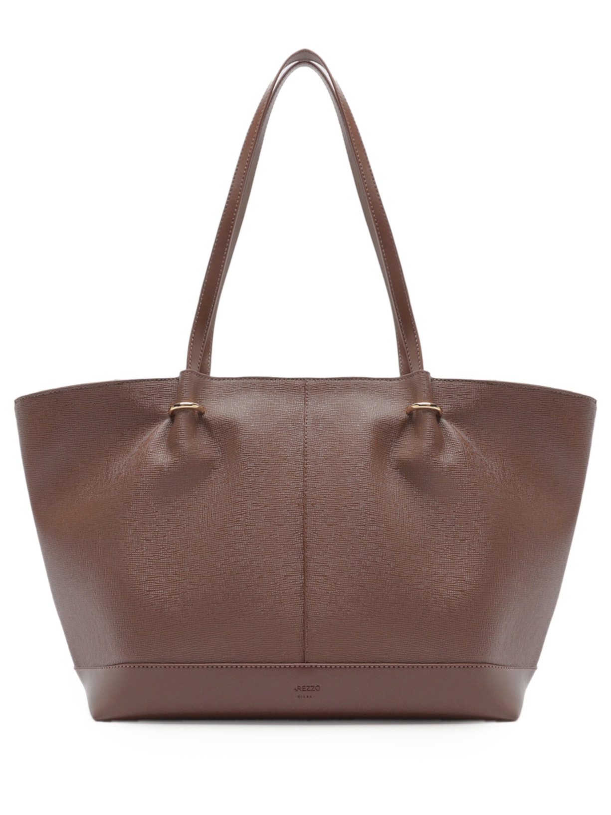 Bolsa Feminina Shopping Grande Metais Dourados Marrom Arezzo