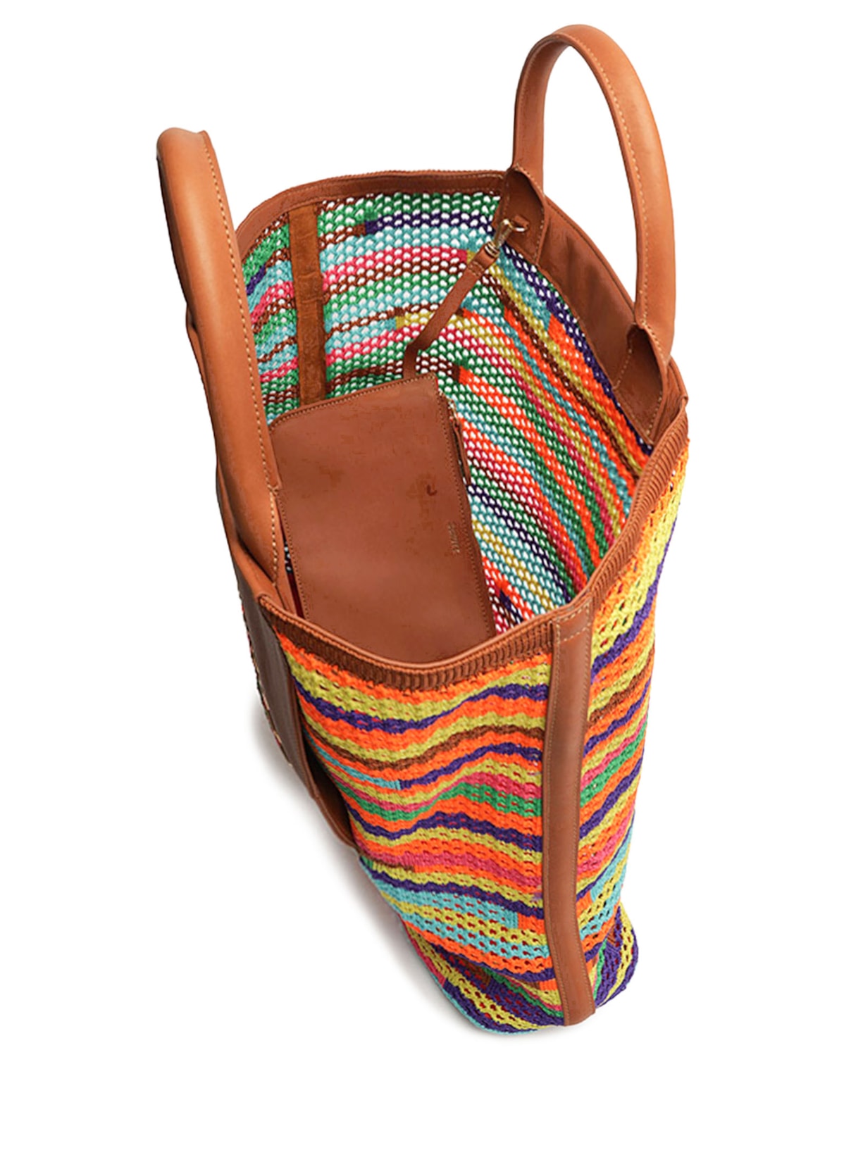 Bolsa Feminina Shopping Grande Polly Tricot Marrom Schutz