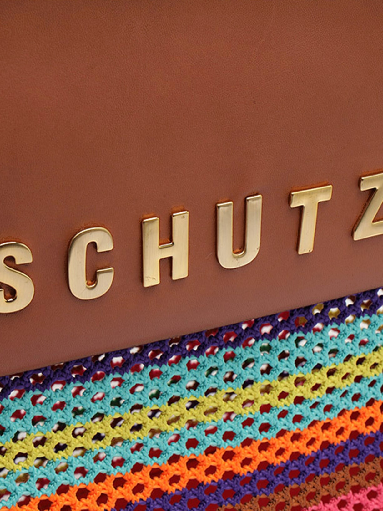 Bolsa Feminina Shopping Grande Polly Tricot Marrom Schutz