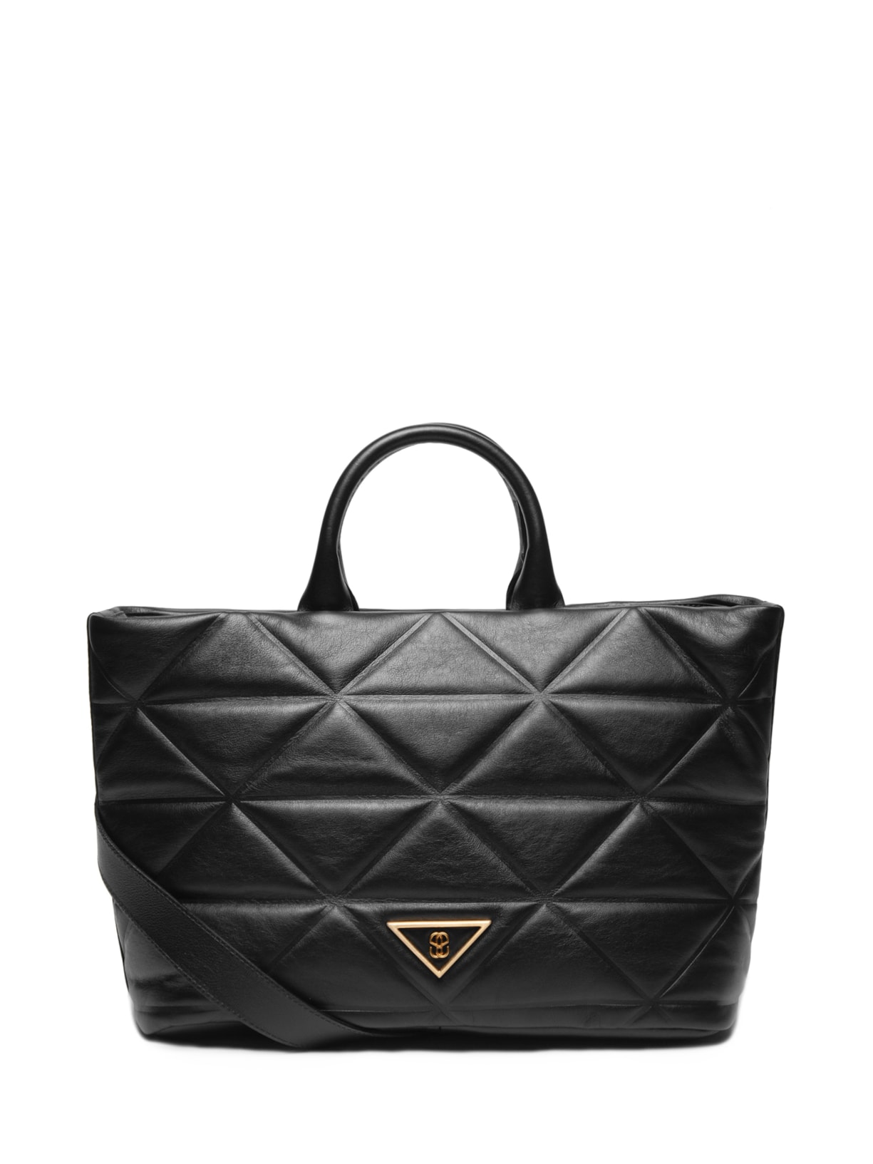 Bolsa Feminina Shopping Grande Poppy Couro - Preto