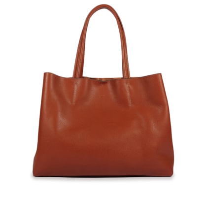 Bolsa Feminina Shopping Liah Couro - Marrom