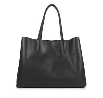 Bolsa Feminina Shopping Liah Couro - Preto