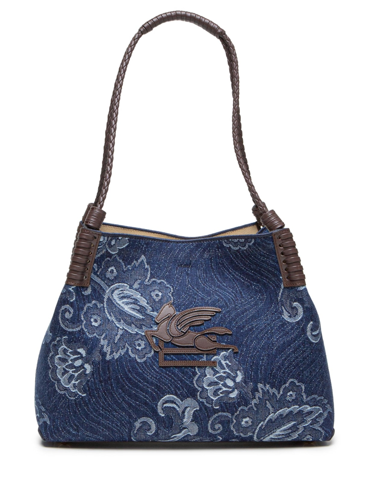 Bolsa Feminina Shopping Libra Denim Jacquard - Azul