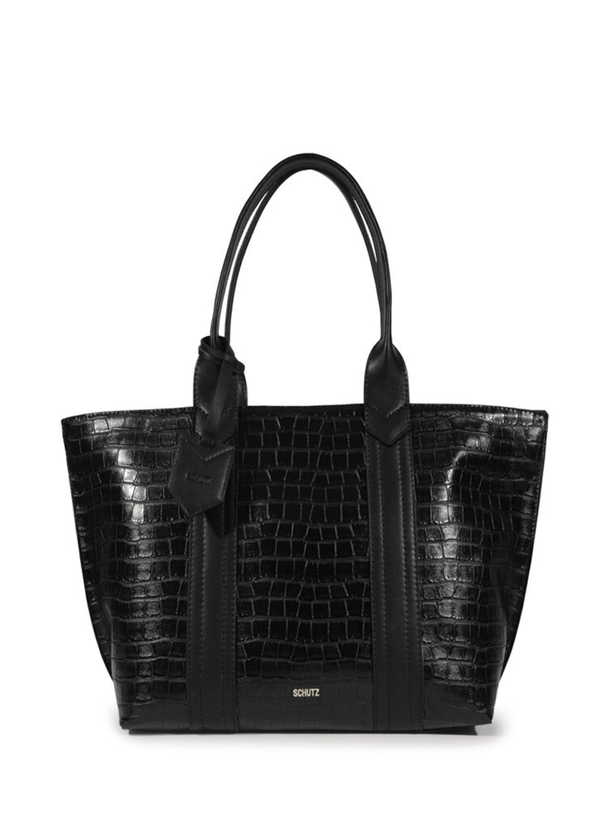 Bolsa Feminina Shopping Nay Croco - Preto