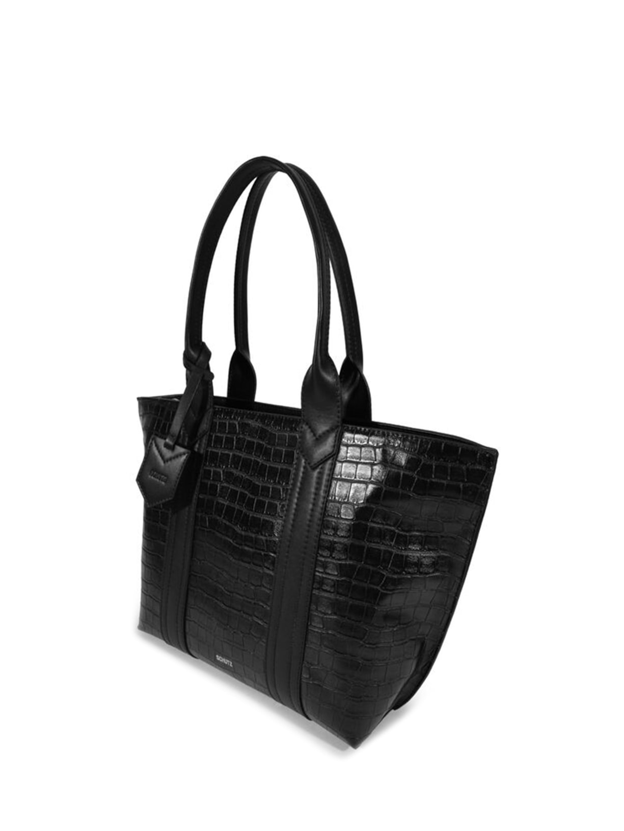 Bolsa Feminina Shopping Nay Croco Preto Schutz