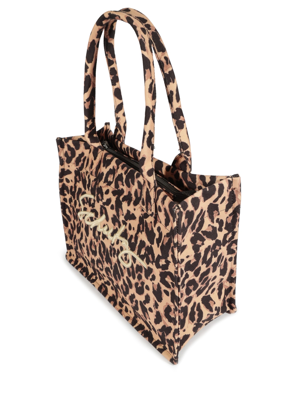 Bolsa Feminina Shopping Osaka Lona Onça Animal Print Schutz