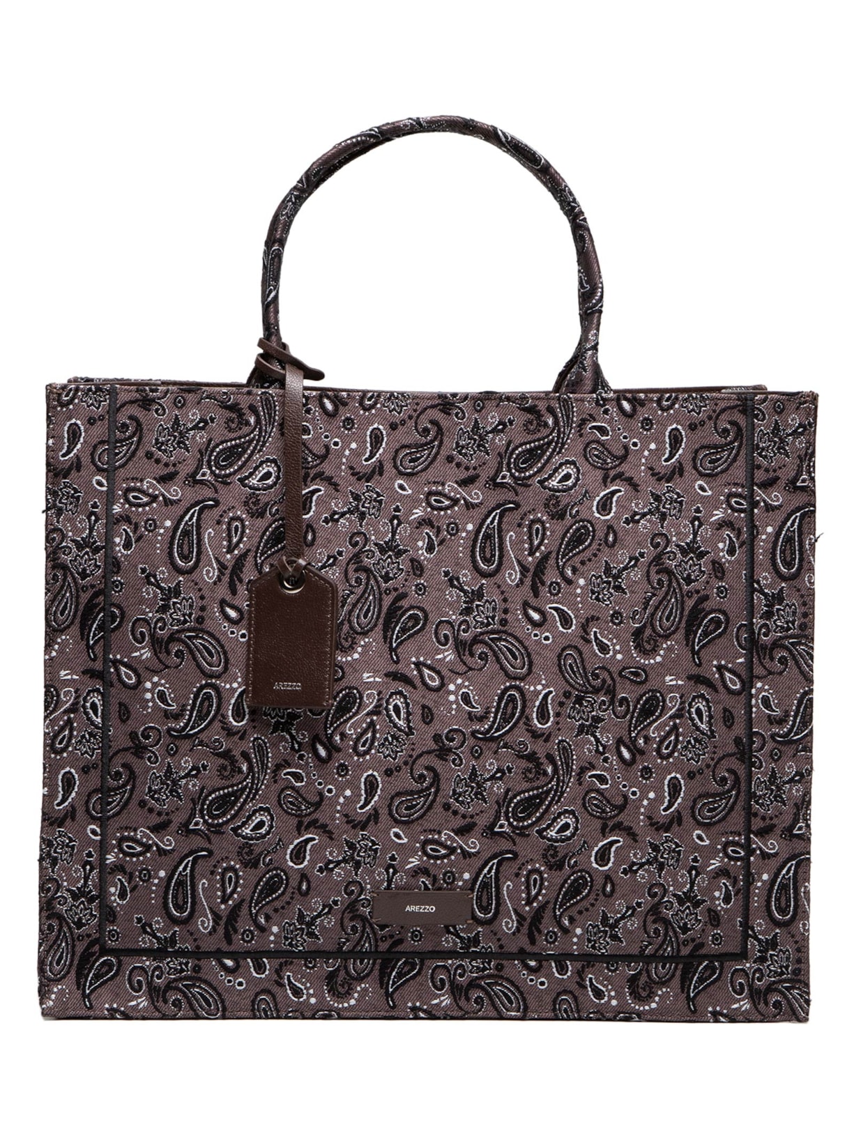 Bolsa Feminina Shopping Paisley Grande - Marrom