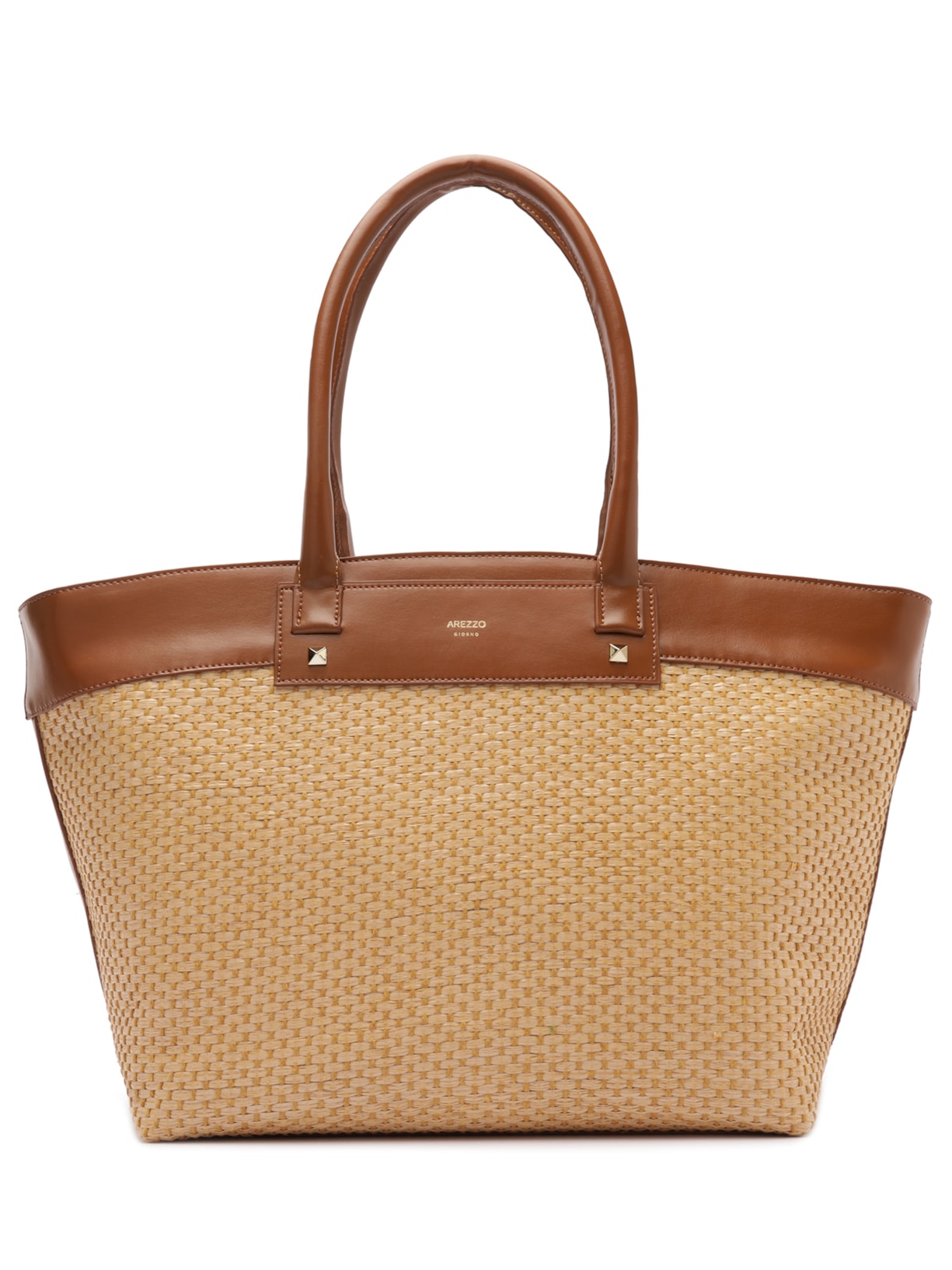 Bolsa Feminina Shopping Palha Grande Bege Arezzo