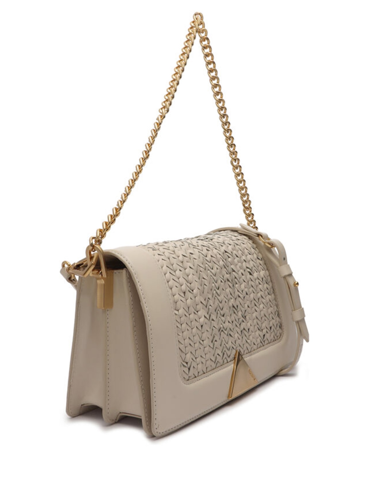 Bolsa Feminina Shoulder Audrina Couro Off White Schutz