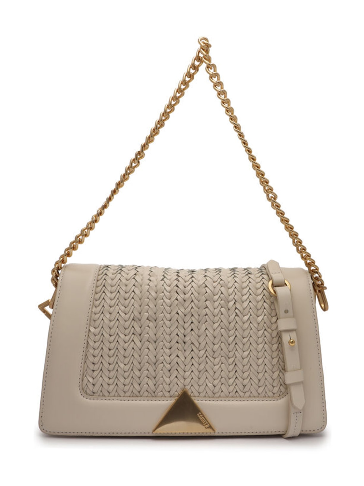 Bolsa Feminina Shoulder Audrina Couro Off White Schutz