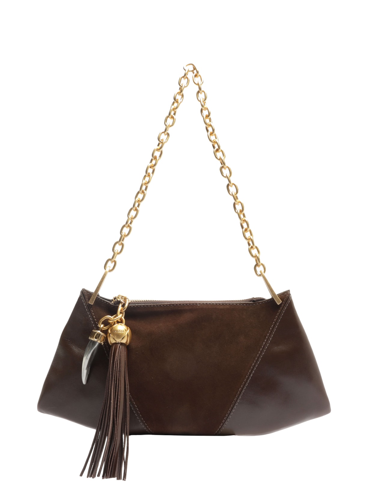 Bolsa Feminina Shoulder Couro Média Corrente - Marrom