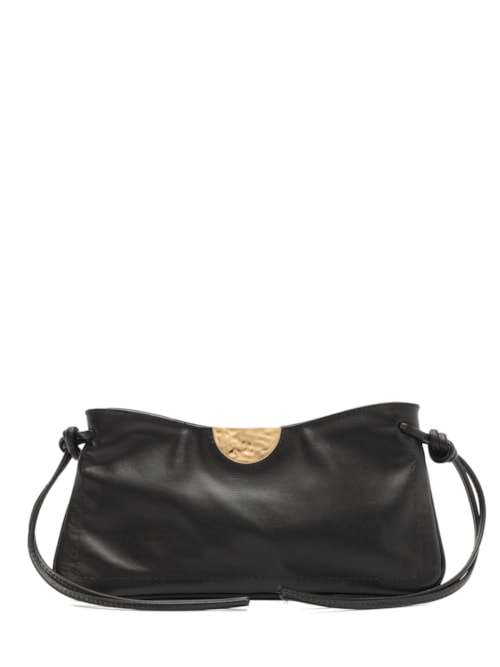 Bolsa Feminina Shoulder Couro Média Corrente - Preto