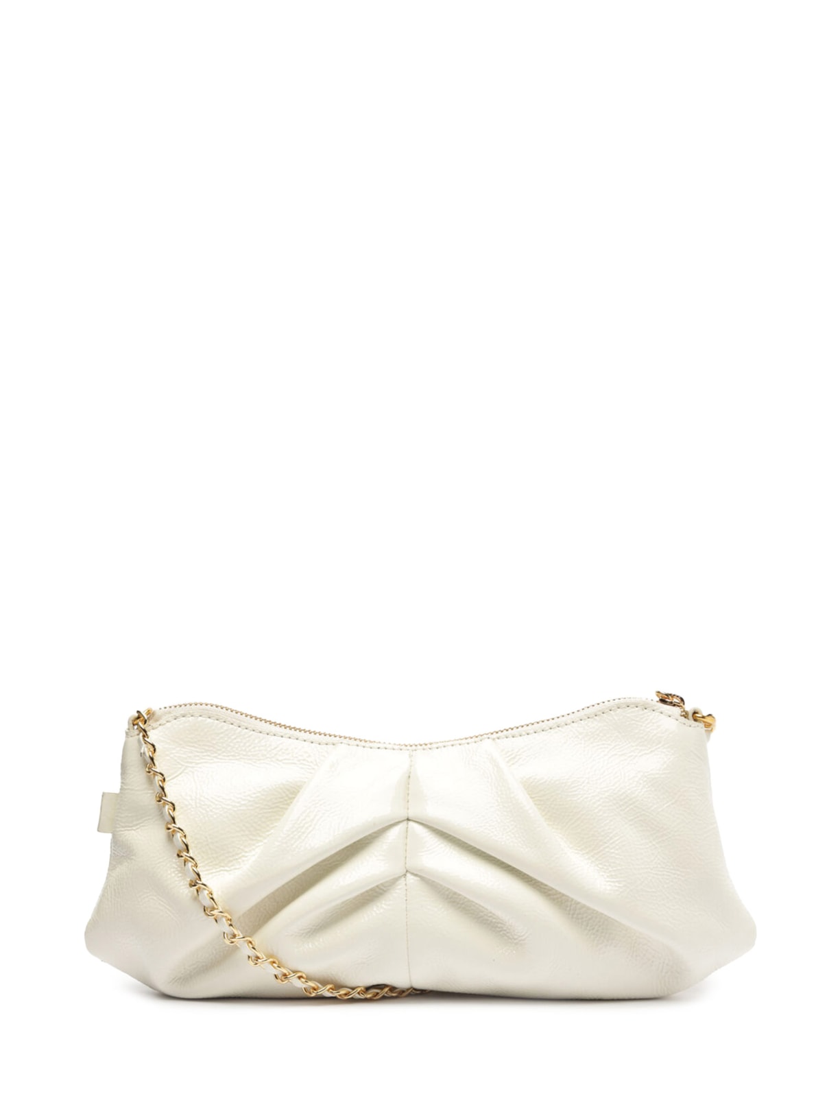 Bolsa Feminina Shoulder Couro Média Franzida Branco Arezzo