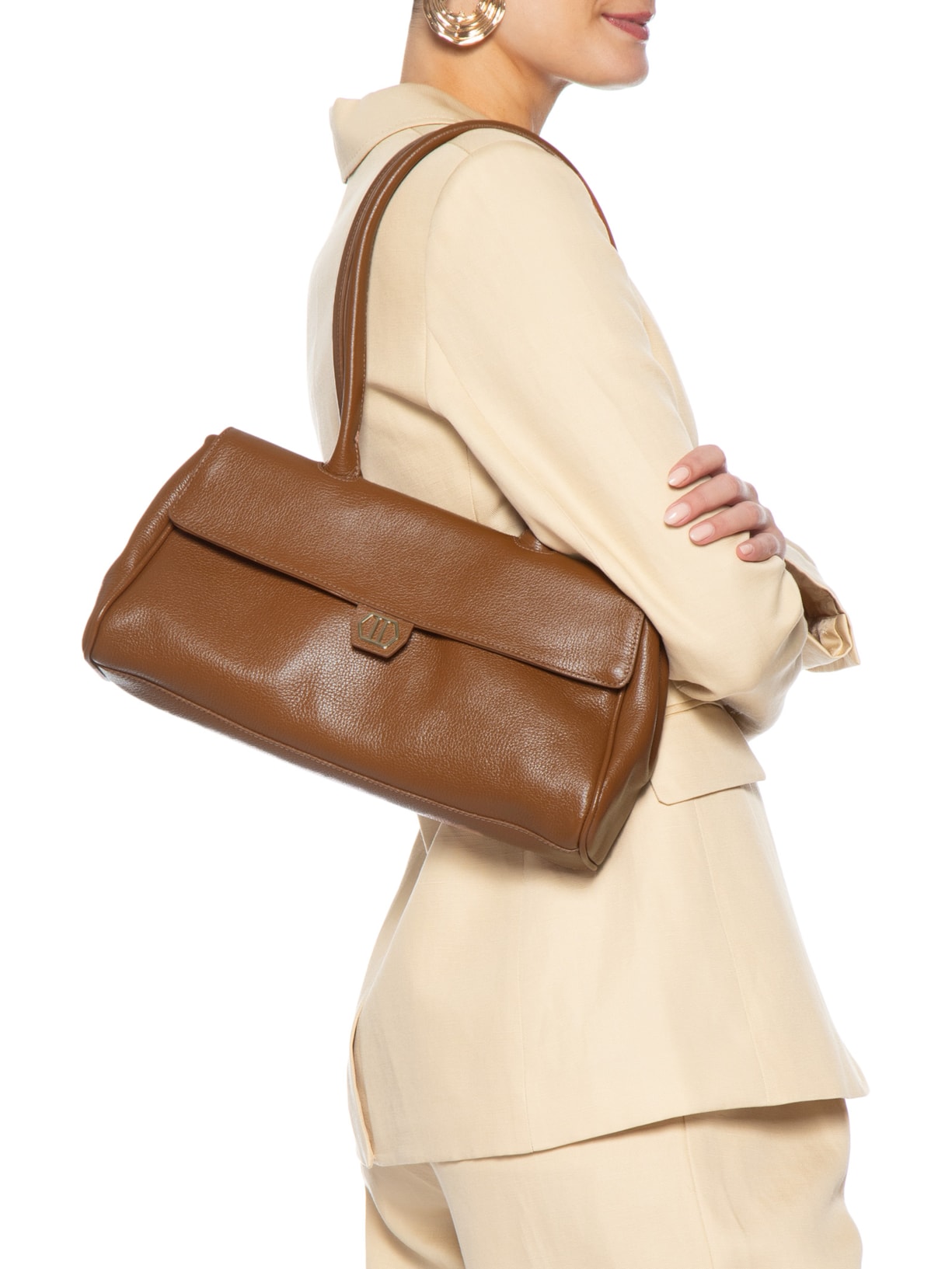 Bolsa Feminina Shoulder Couro Média Marrom Arezzo