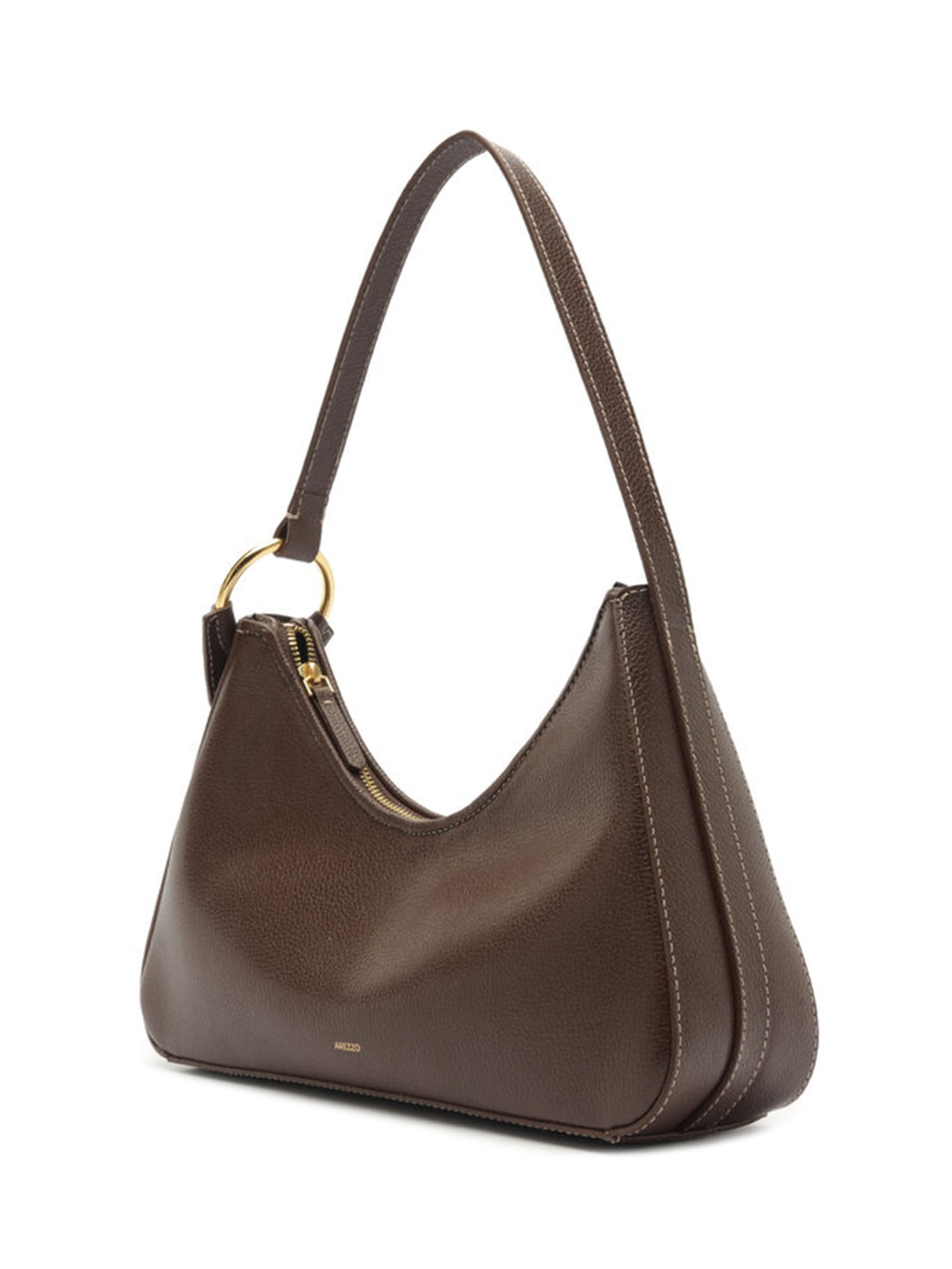 Bolsa Feminina Shoulder Couro Média Metais Marrom Aramis
