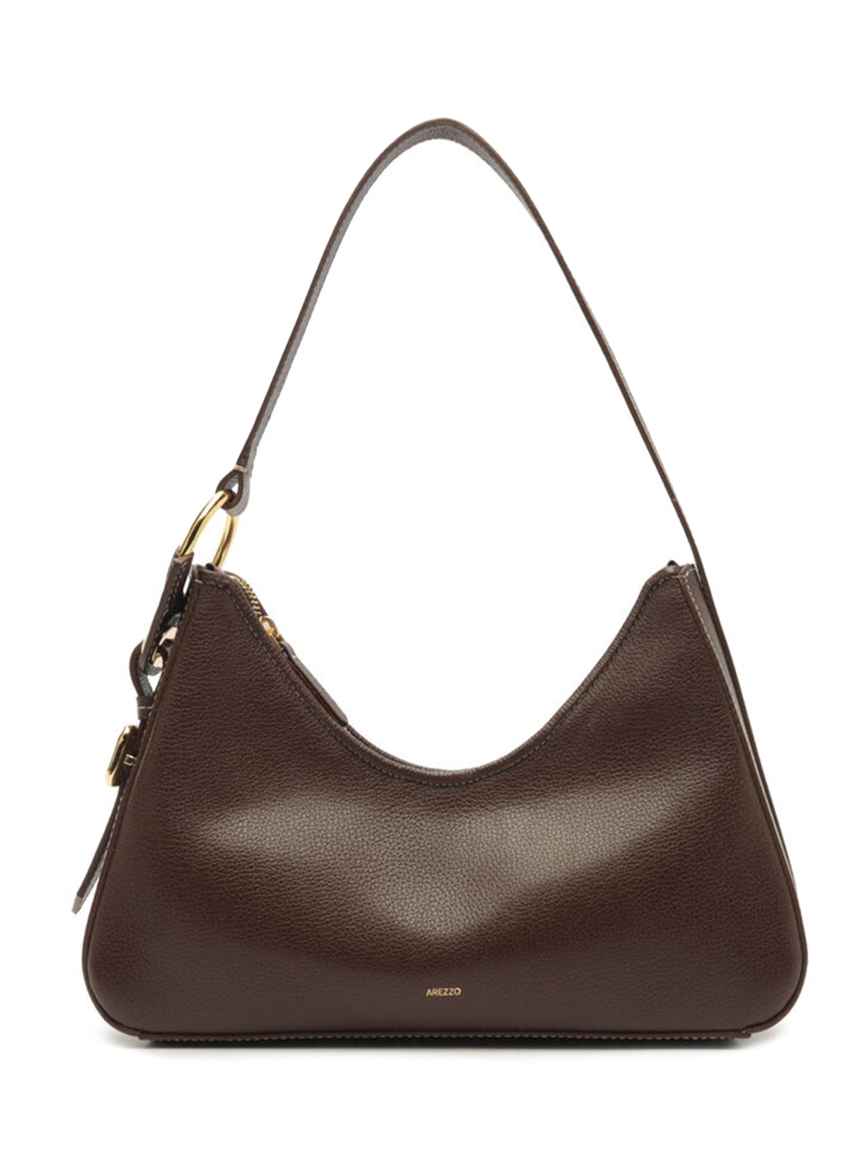 Bolsa Feminina Shoulder Couro Média Metais - Marrom