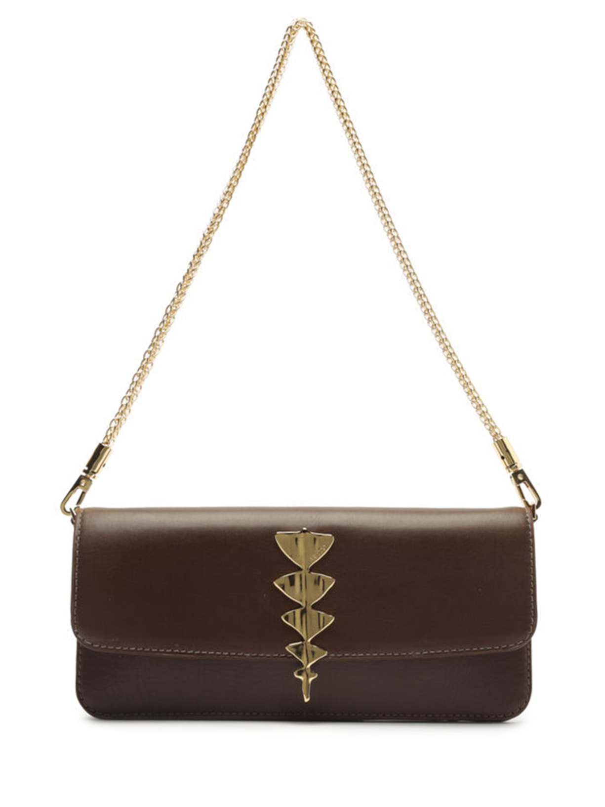 Bolsa Feminina Shoulder Couro Pequena Marrom Arezzo + Lenny Niemeyer