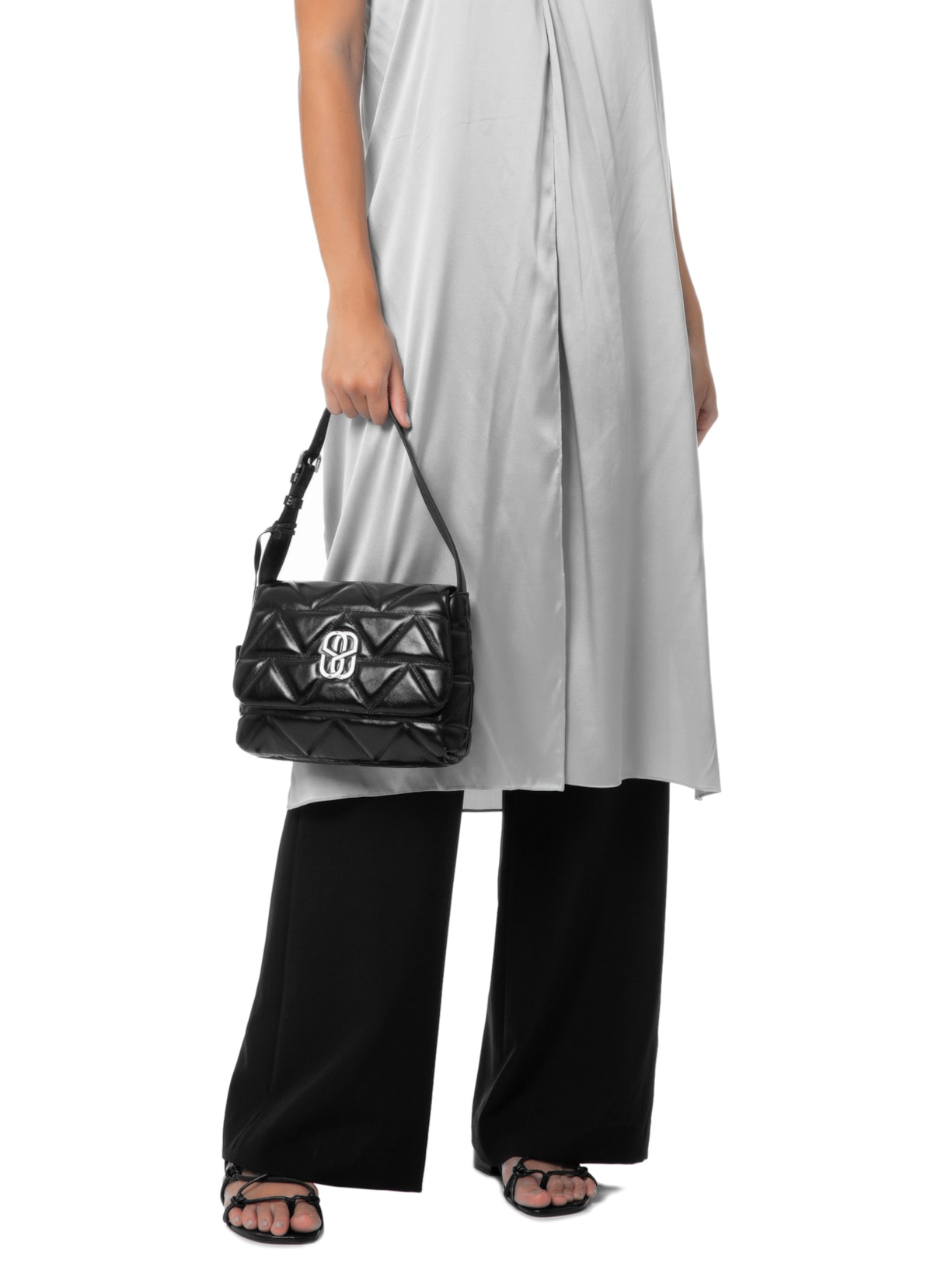 Bolsa Feminina Shoulder Desiree Couro Preto Schutz