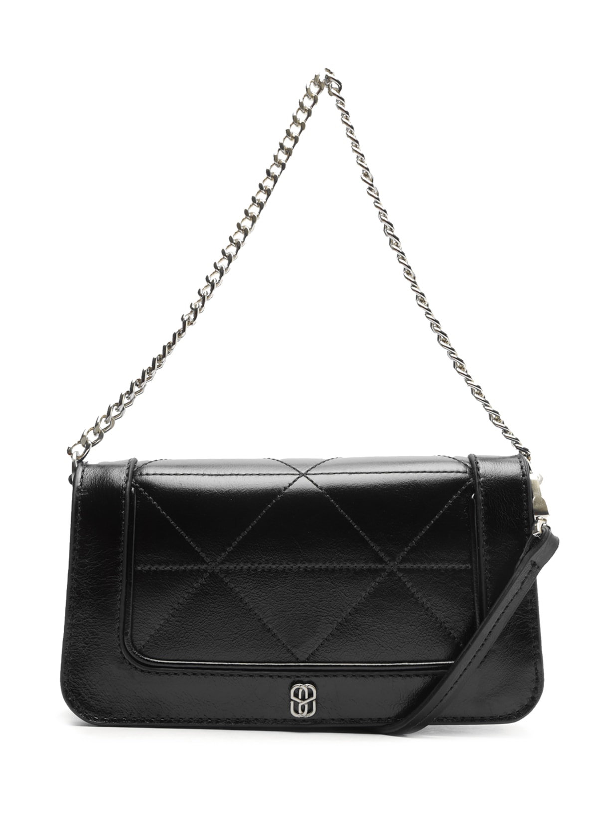 Bolsa Feminina Shoulder Ellen Couro - Preto