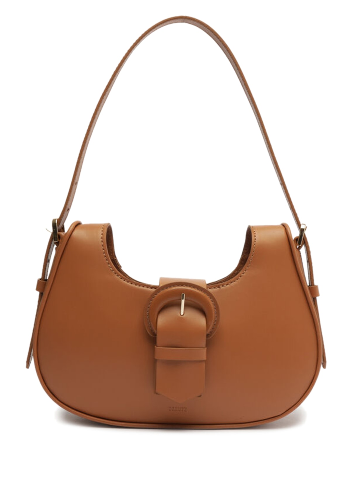 Bolsa Feminina Shoulder Fivela Couro - Marrom