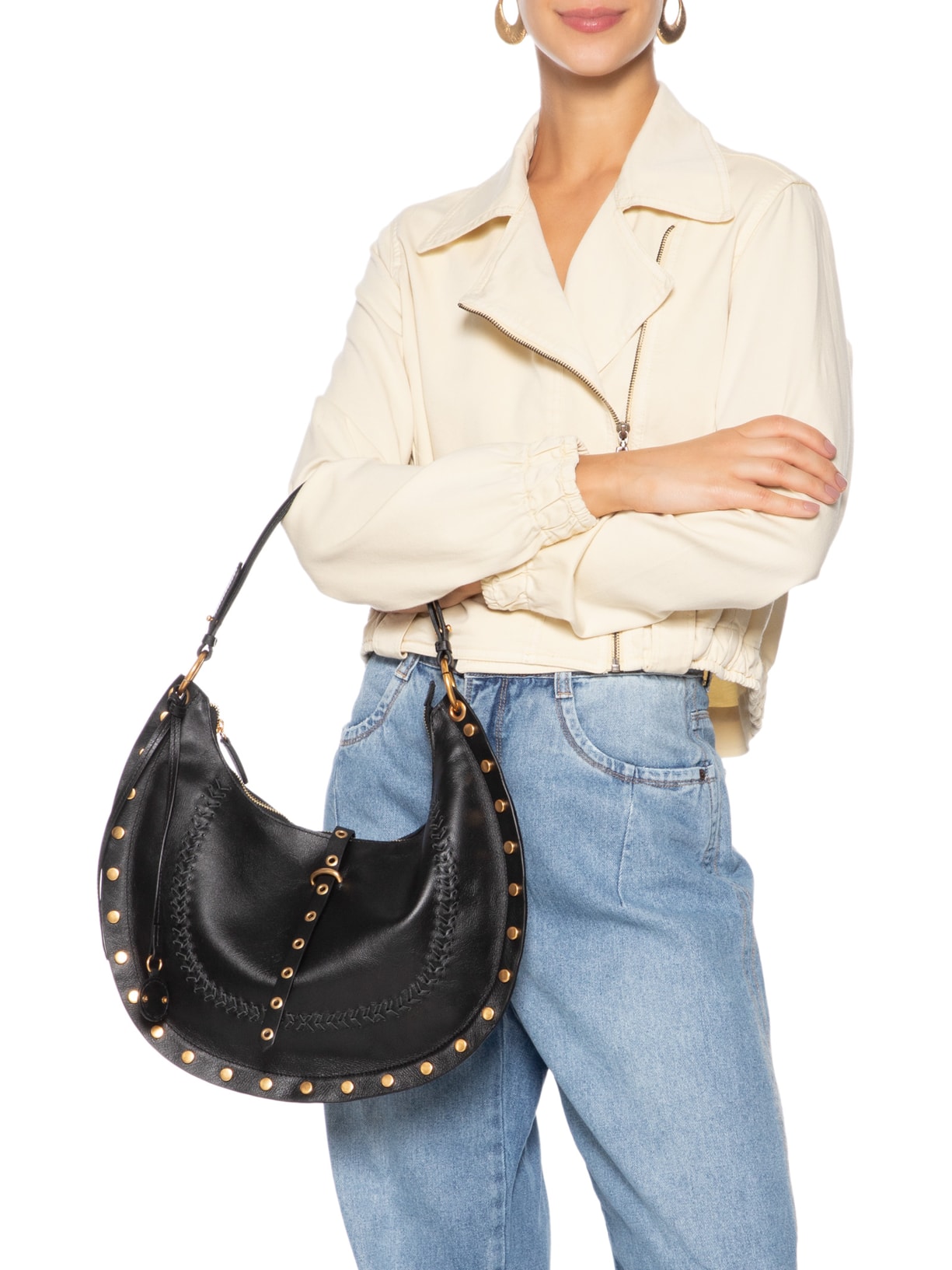 Bolsa Feminina Shoulder Gaya Grande Preto Vicenza