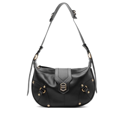 Bolsa Feminina Shoulder Grande Couro - Preto