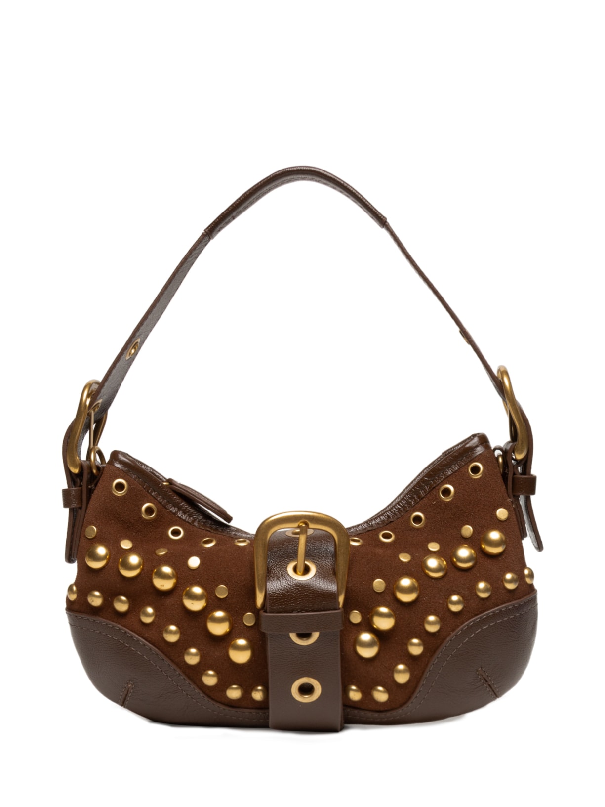 Bolsa Feminina Shoulder Jamie Média Camurça - Marrom