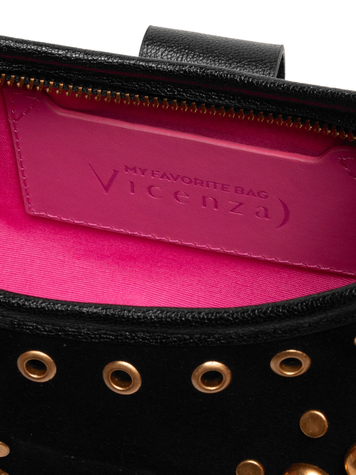 Bolsa Feminina Shoulder Jamie Média Camurça Preto Vicenza