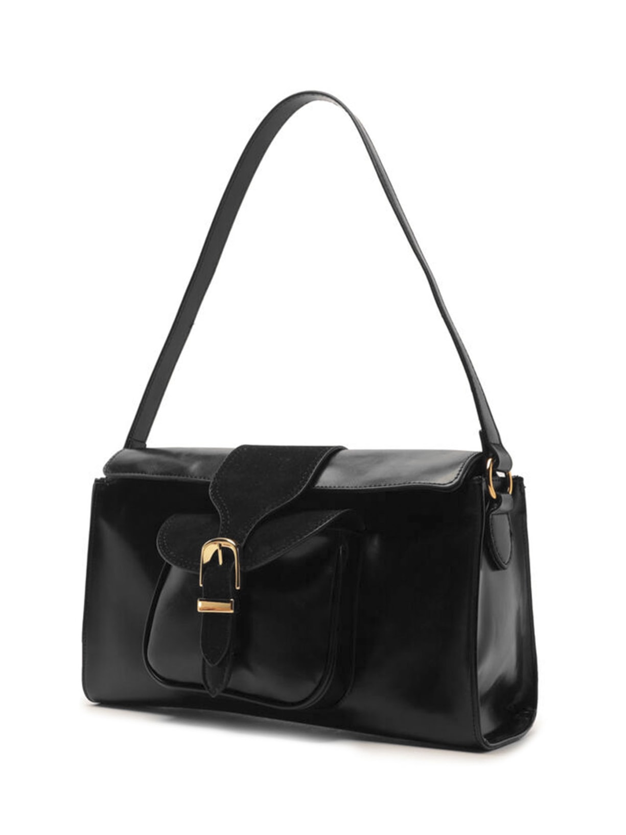 Bolsa Feminina Shoulder Média Bolso Camurça Preto Arezzo
