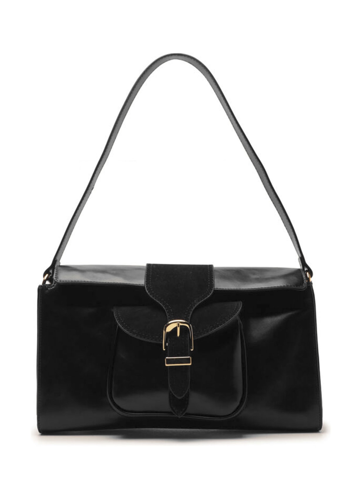Bolsa Feminina Shoulder Média Bolso Camurça Preto Arezzo