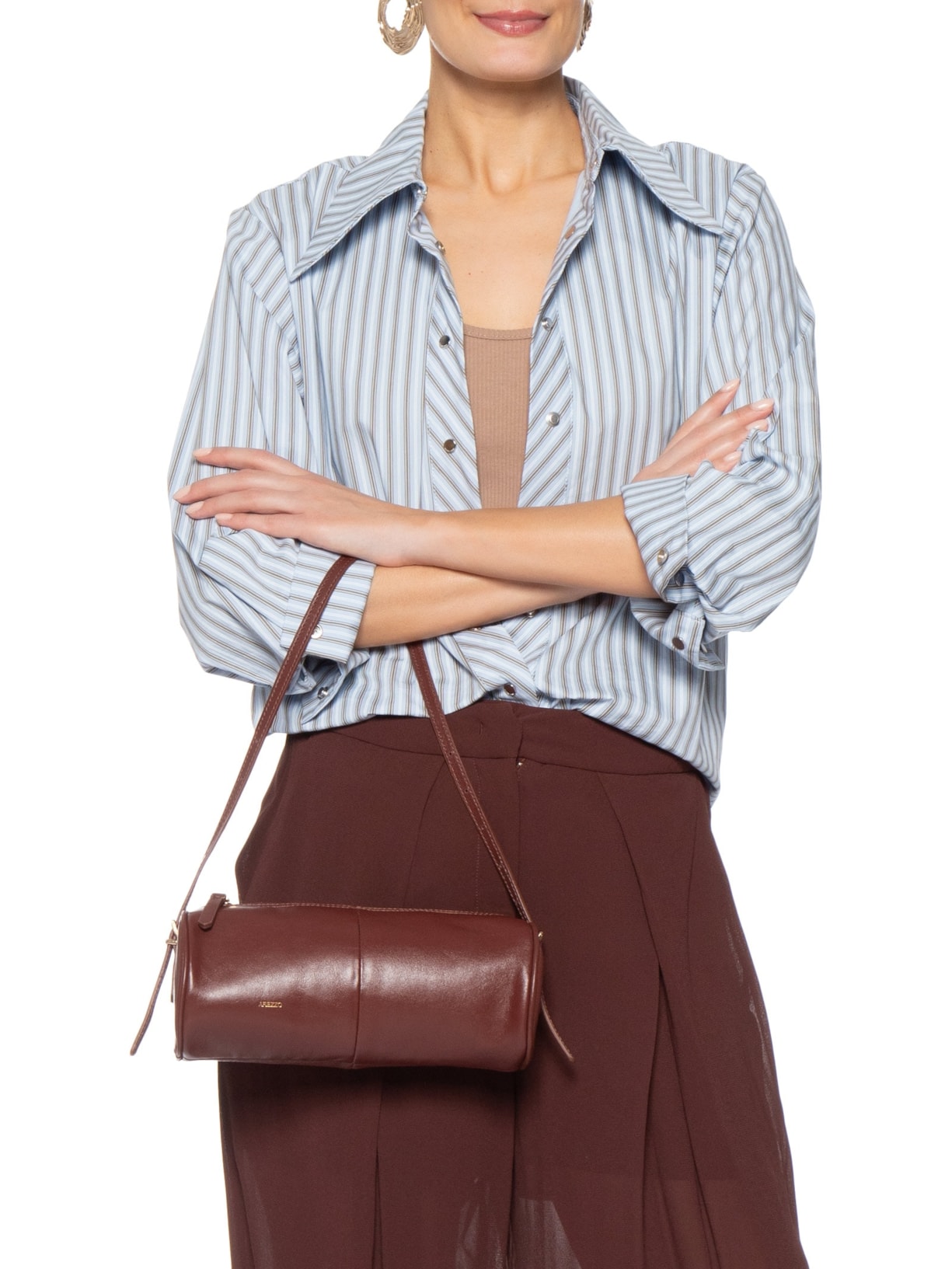 Bolsa Feminina Shoulder Média Marrom Arezzo