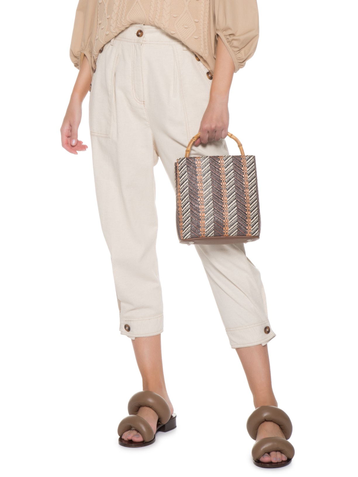 Bolsa Feminina Siena Palha Mali Marrom Glorinha Paranaguá