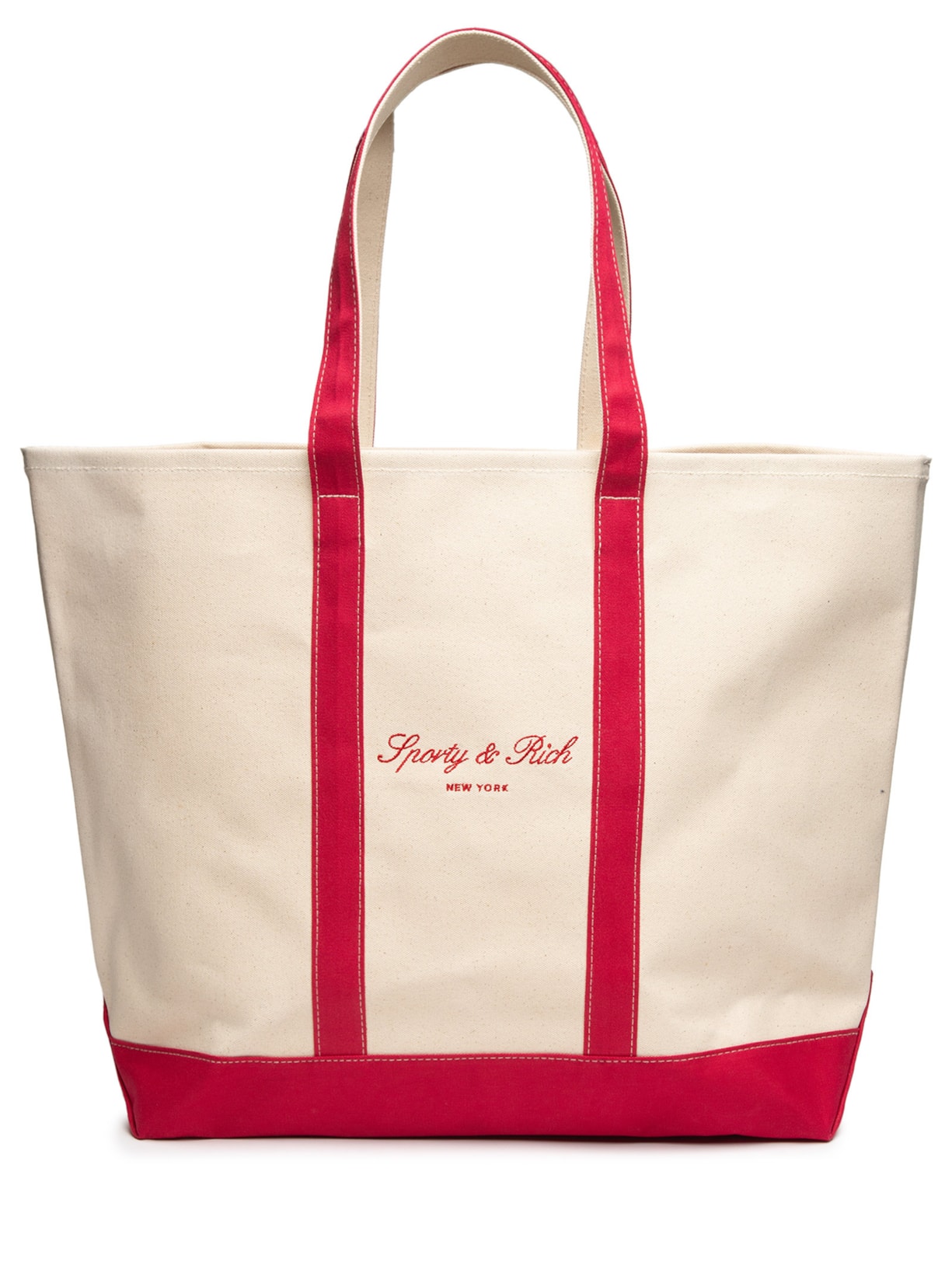 Bolsa Feminina Signature NY Logo Large Tote – Bege Sporty & Rich