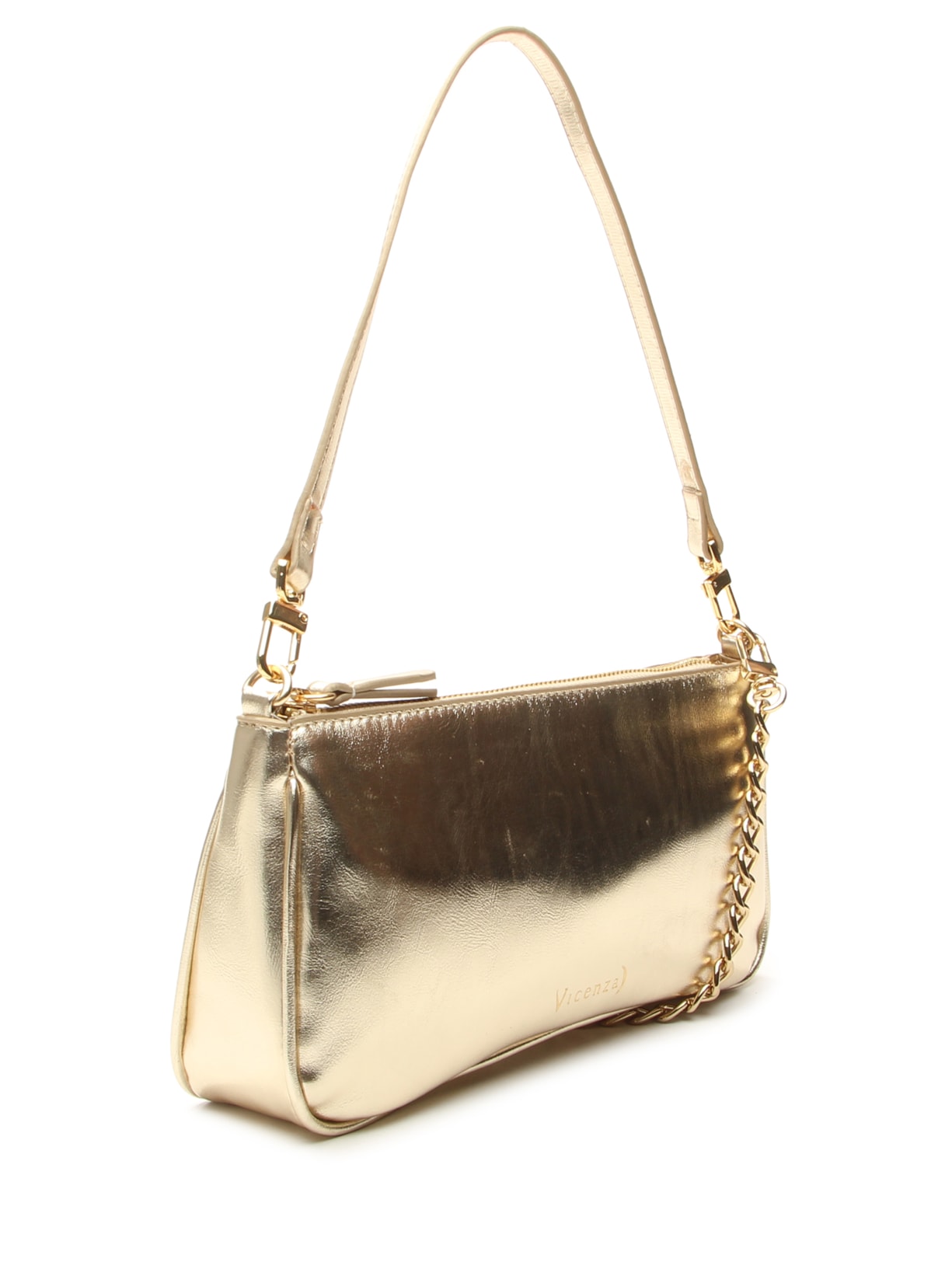 Bolsa Feminina Sintética Napa Iron Other Dourado Vicenza