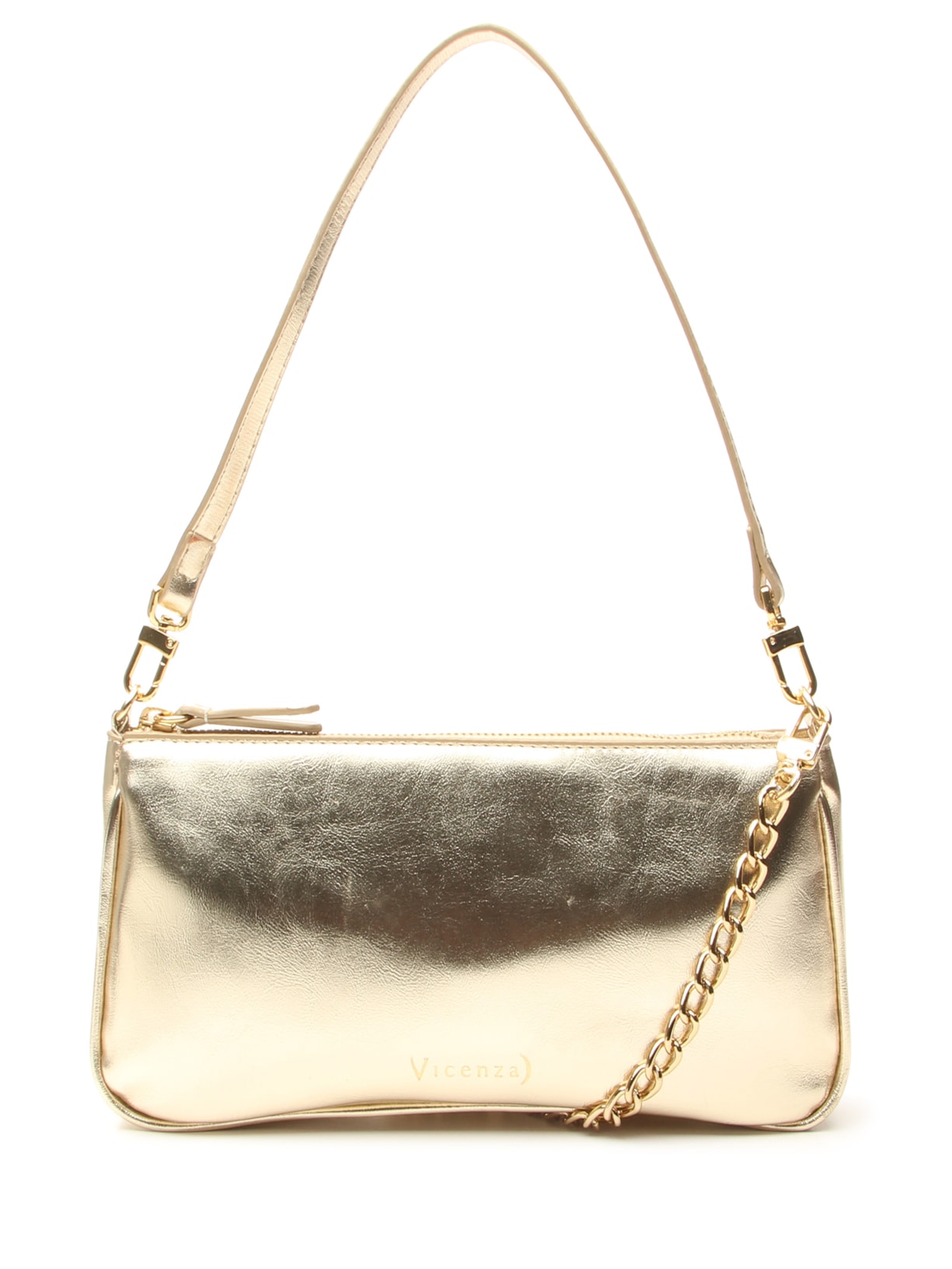 Bolsa Feminina Sintética Napa Iron Other Dourado Vicenza