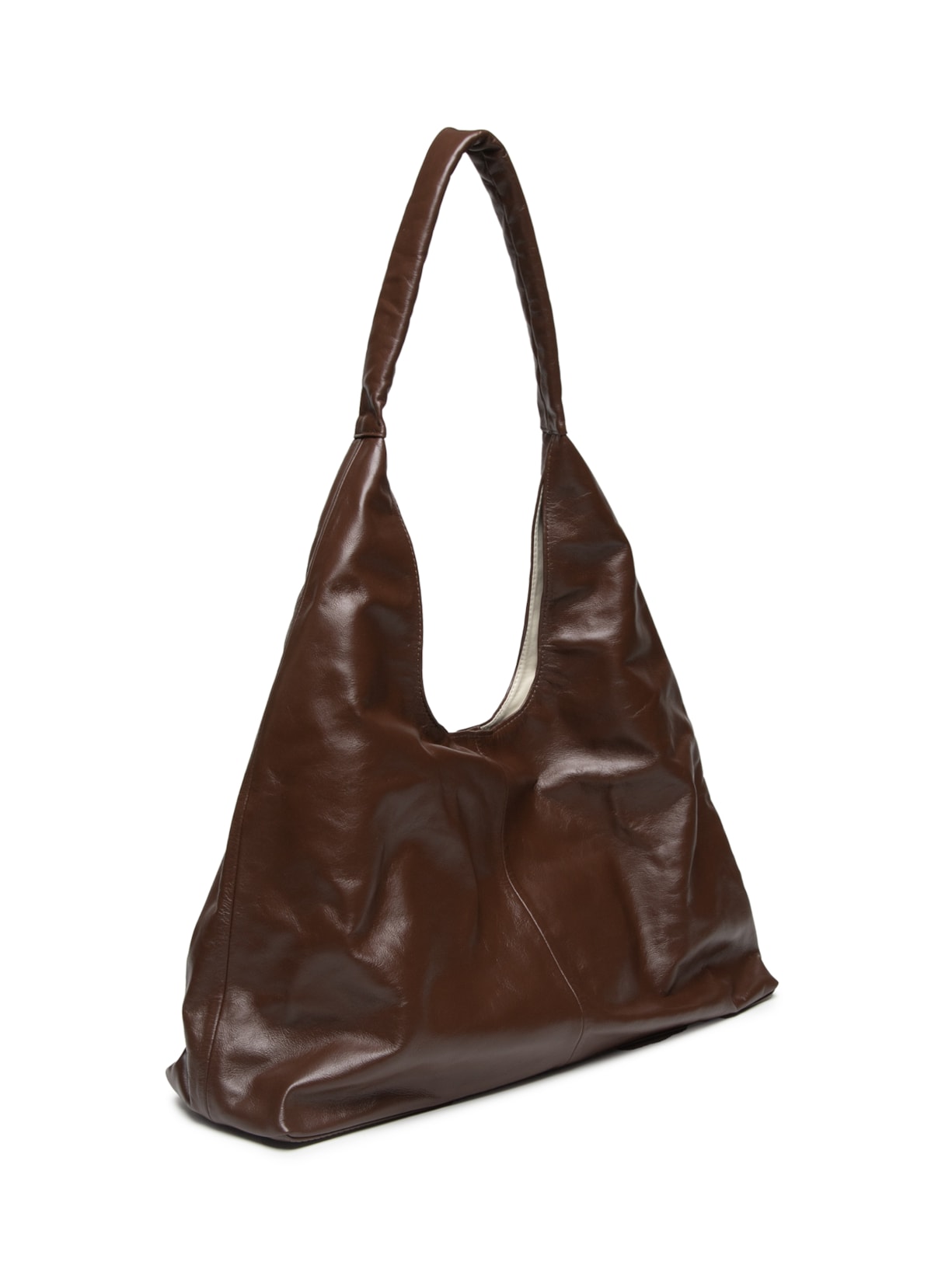 Bolsa Feminina Slouchy Bag Em Couro Marrom Market 33